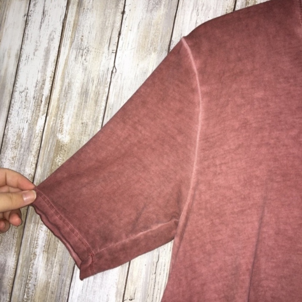 Umgee Dusty Rose High Low Blouse - Picture 2 of 4